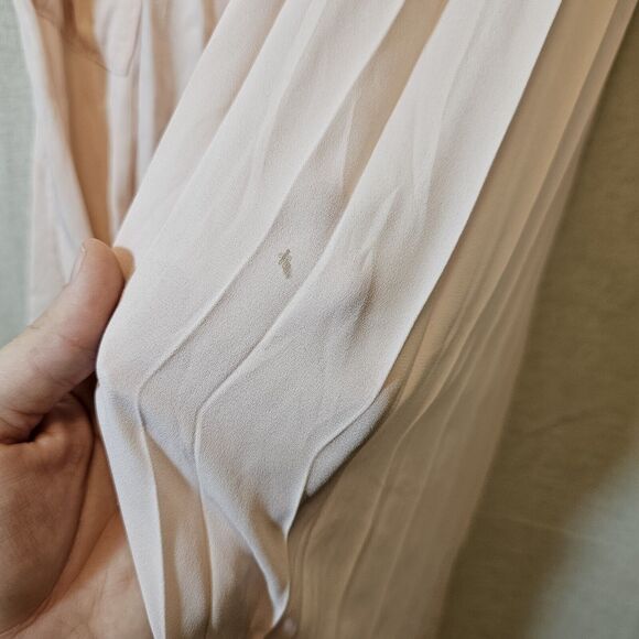 Philosophy Women's Vest Long Duster Pleated Pink Pockets Open Front Boho Small - Picture 10 of 11